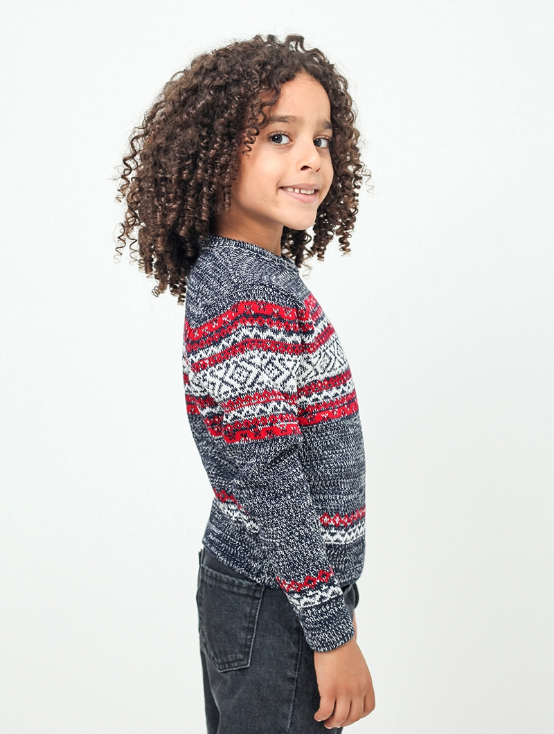 Pull jacquard garçon